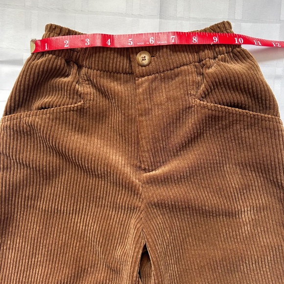 Zara Kids Brown High Waist Wide Leg Brown Corduroy Pants - Picture 5 of 16